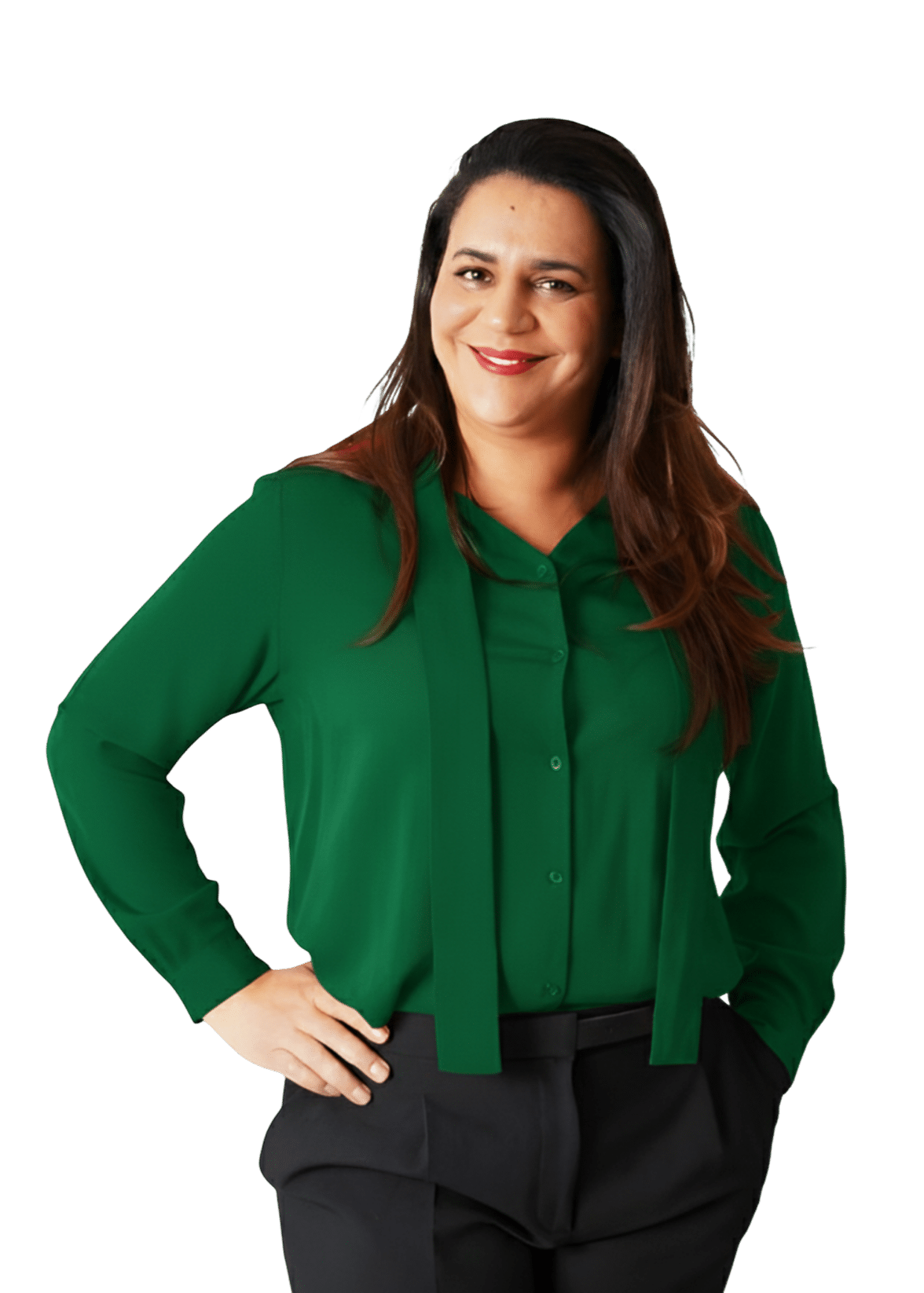 Fadila Chebili , accompagnatrice vae debout